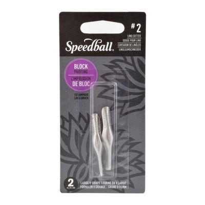 Speedball Lino Medium Cutters 2 Large V set of 2