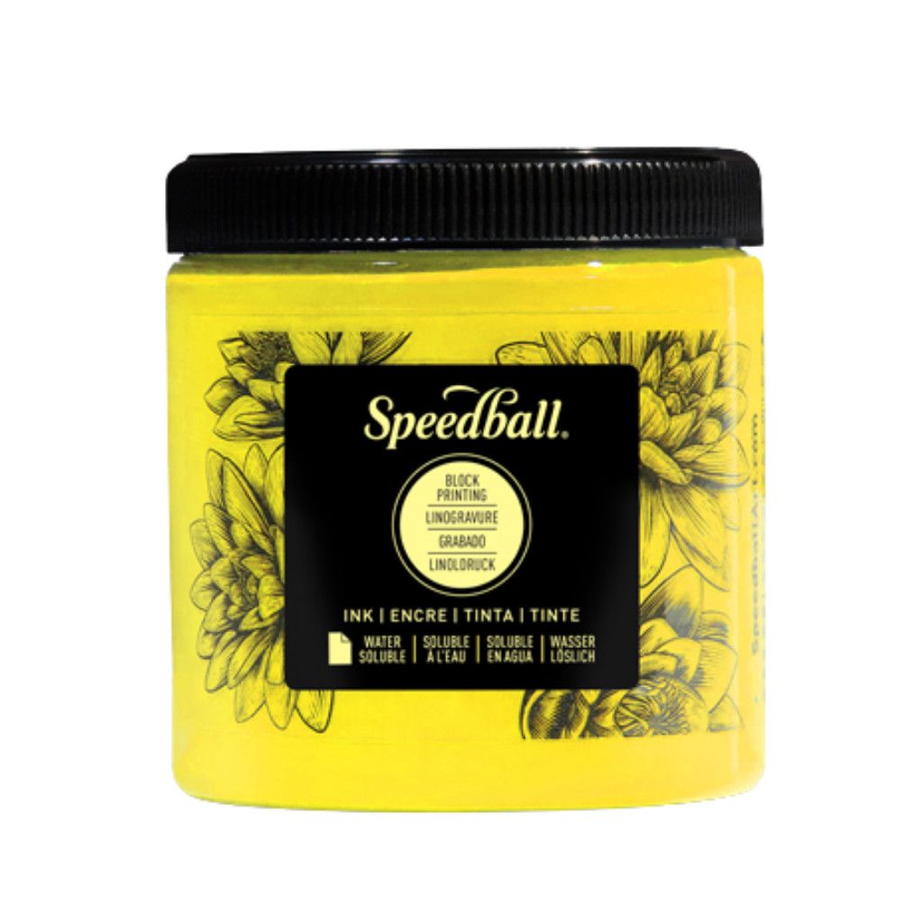 Speedball Water-Soluble Block Printing Ink 8oz Process Yellow