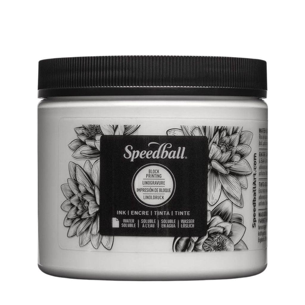 Speedball Water-Soluble Block Printing Ink  16oz White
