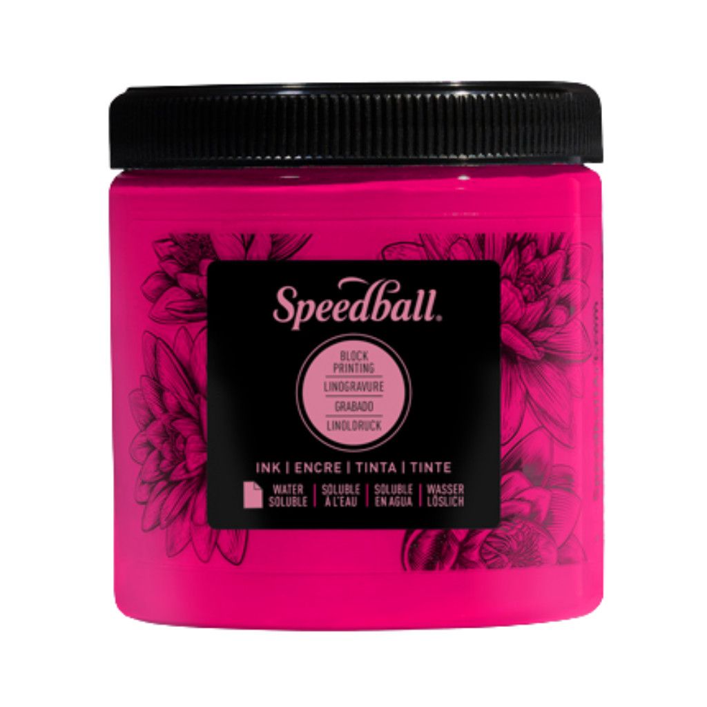 Speedball Water-Soluble Block Printing Ink 8oz  Process Magenta