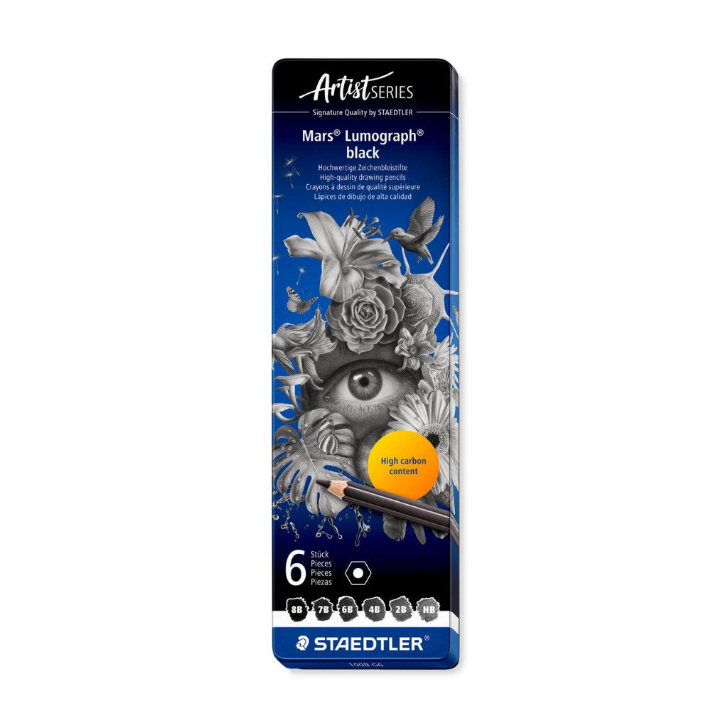 Staedtler Lumograph Pencil Black Set of 6