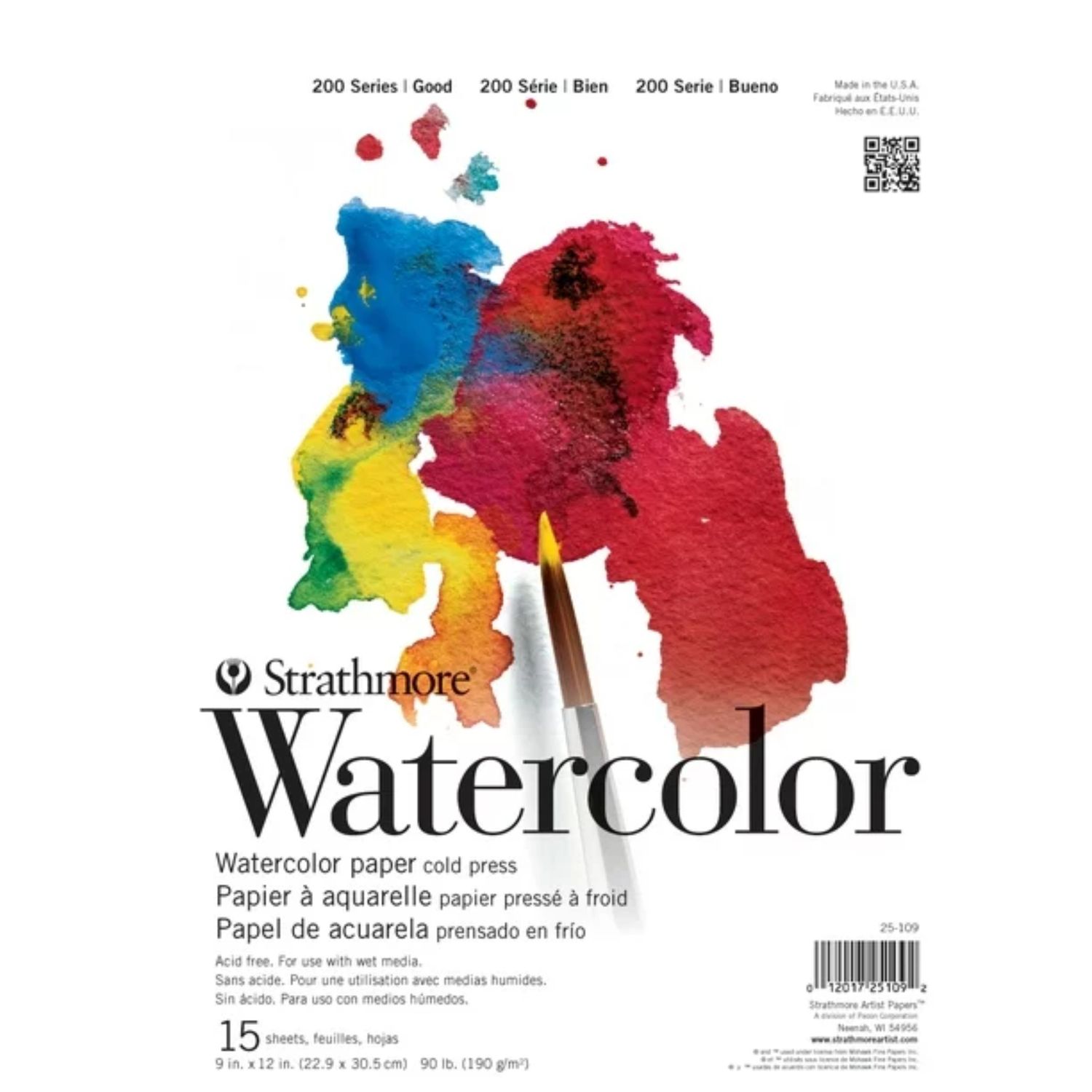 Strathmore 200 Watercolor Tape Bound 9" x 12"