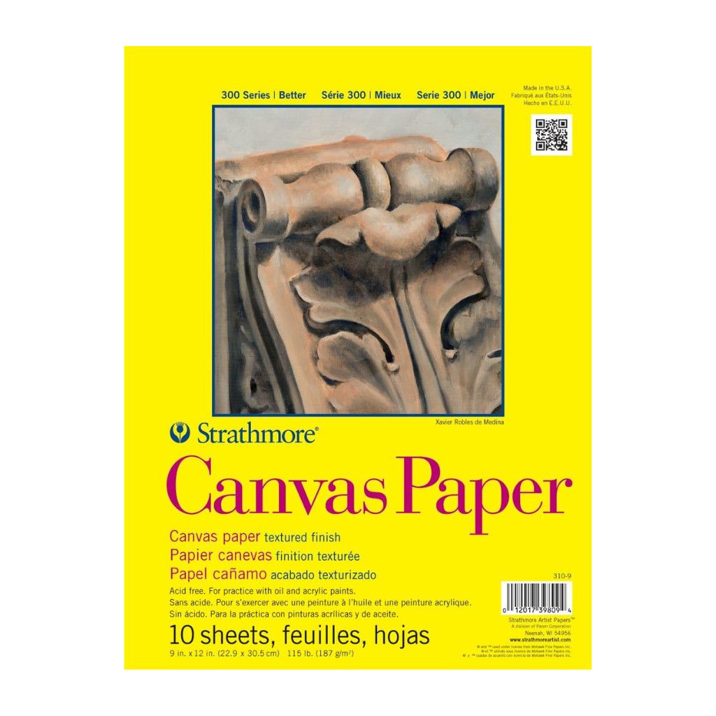 Strathmore 300 Canvas Paper Glue Bound 9" x 12"