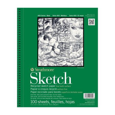 Strathmore 400 Recycled Sketch Wire Bound 9"x12"