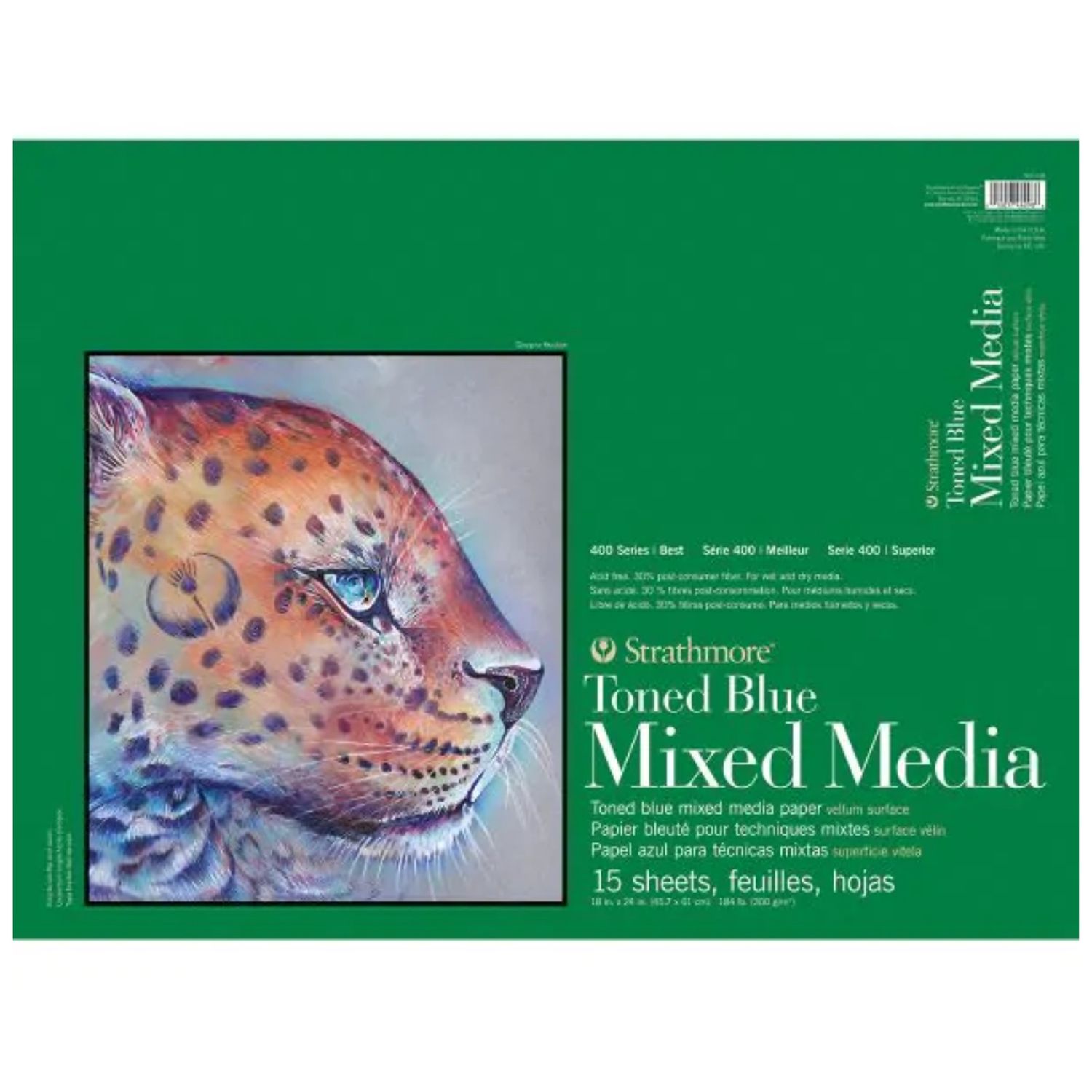 Strathmore 400 Toned Blue Mixed Media Pad 18" x 24" (462-418)