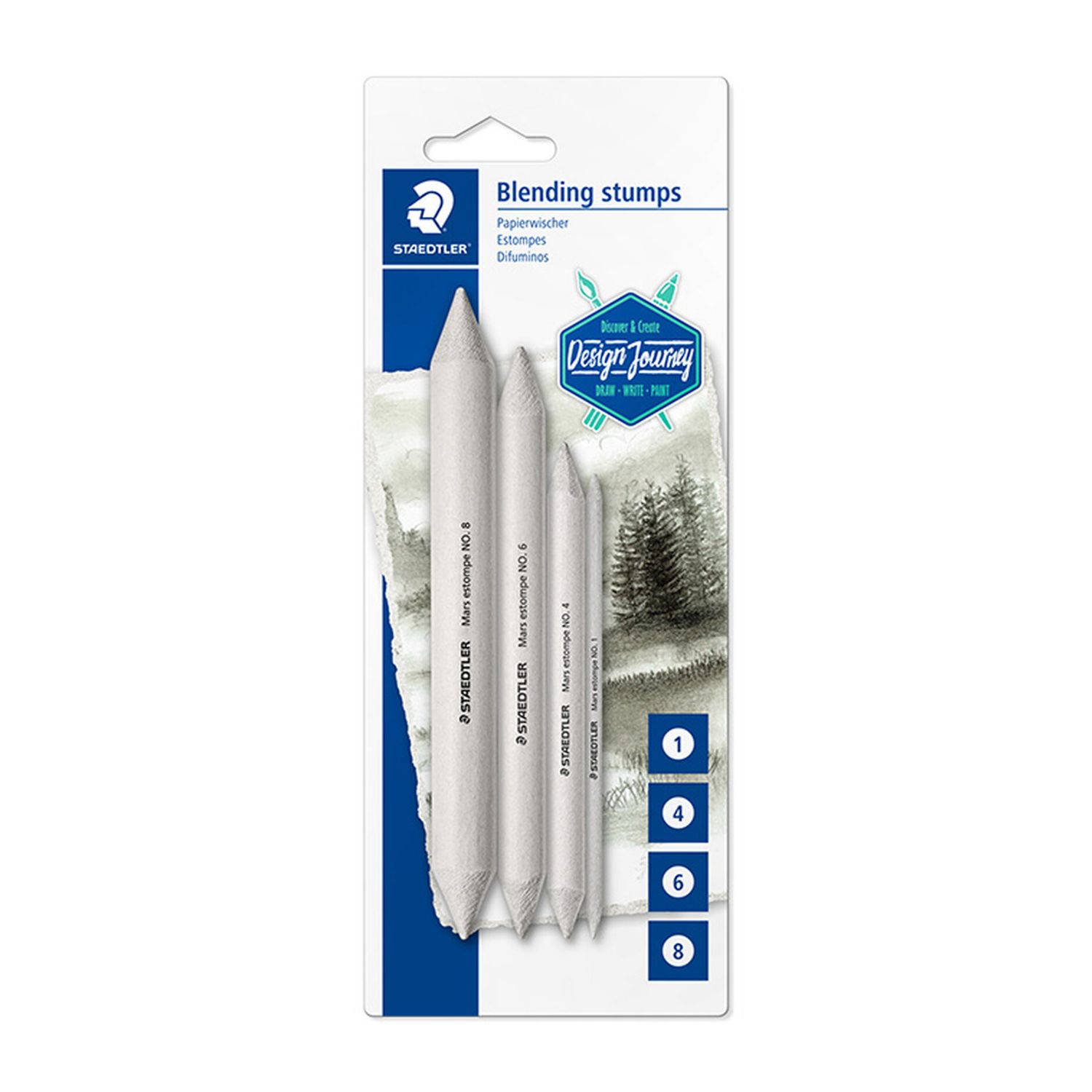 Staedtler Blending Stomp Set 4 Sizes