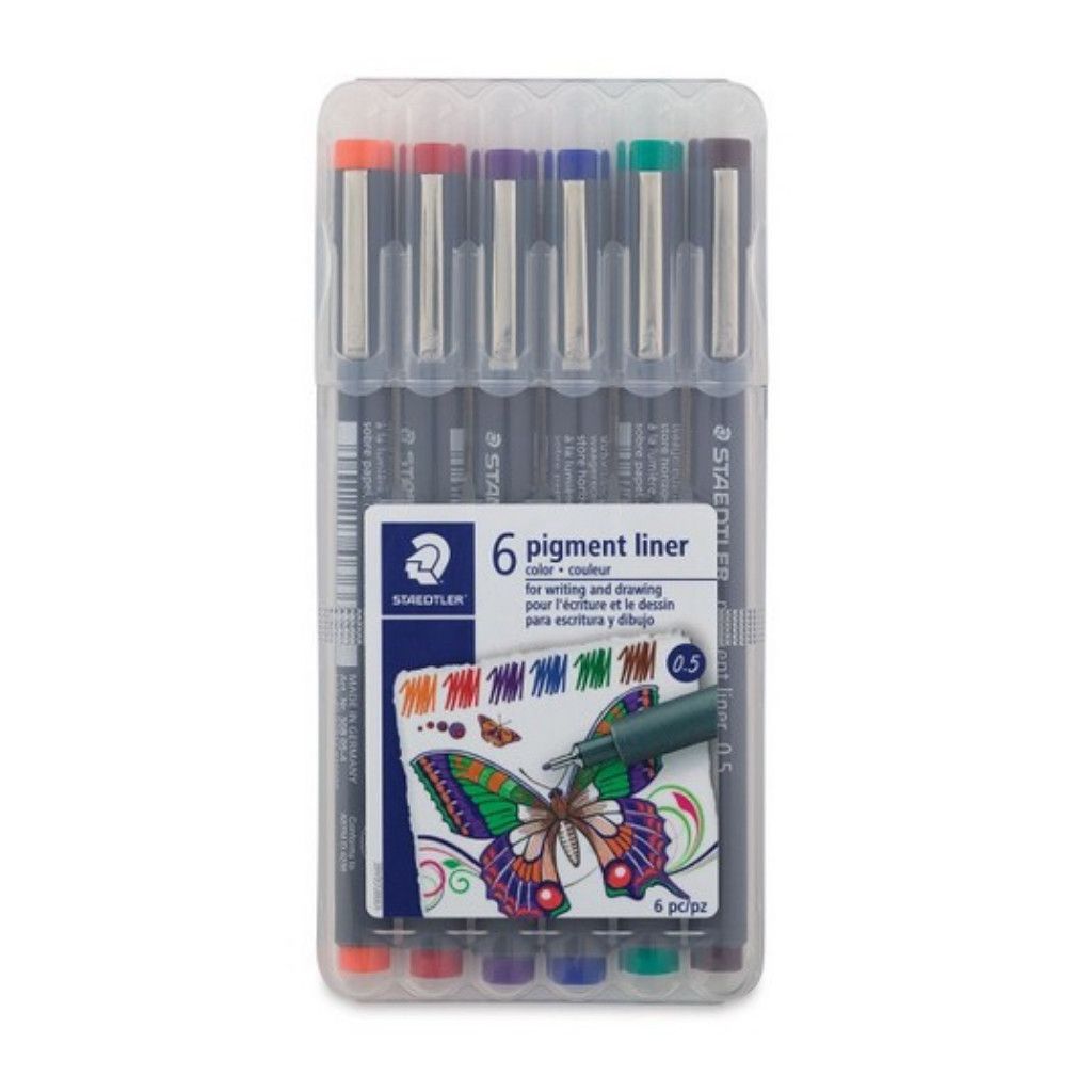 Staedtler Pigment Liner Colour 6 Pack **SO**