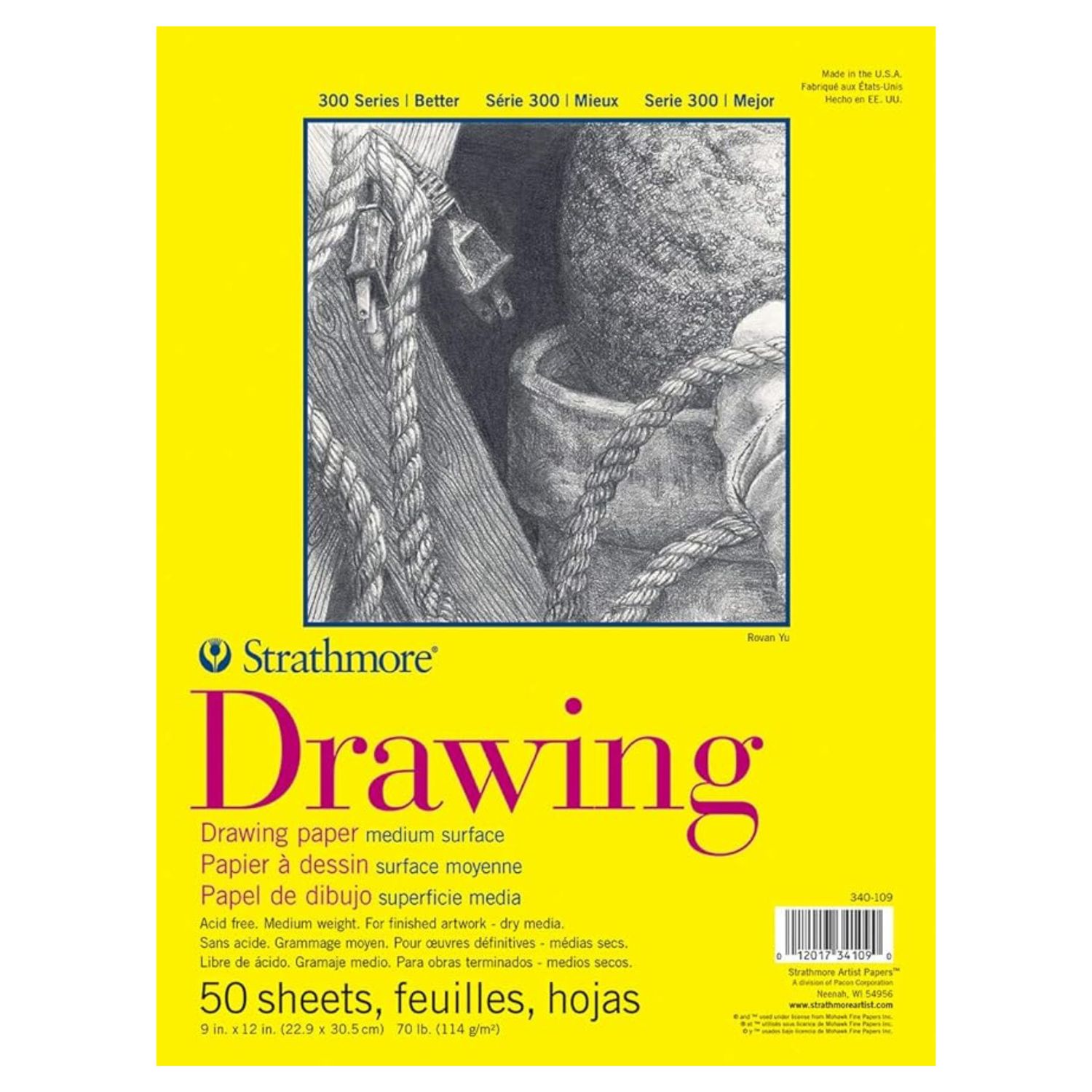 Strathmore 300 Charcoal Glue Bound 9x12