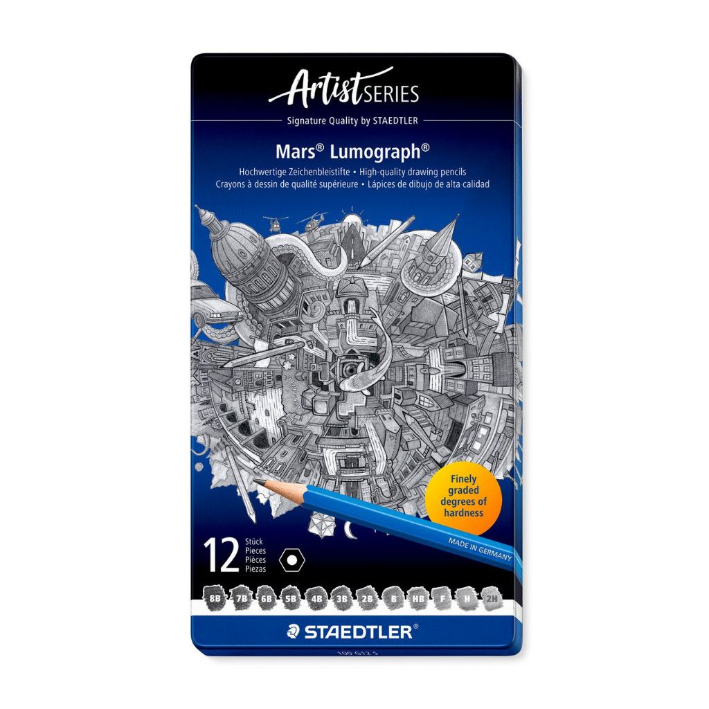 Staedtler Lumograph Pencil Set of 12 Soft [100 G12S]