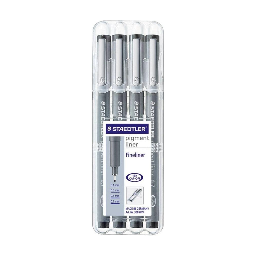 Staedtler Pigment Liner Colour 4 Pack **SO**