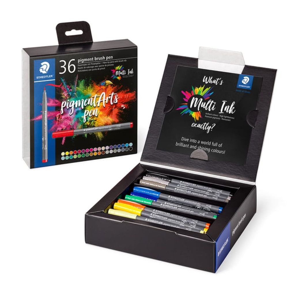 Staedtler Pigment Arts Brush Pen Set 36 Colours **ND**