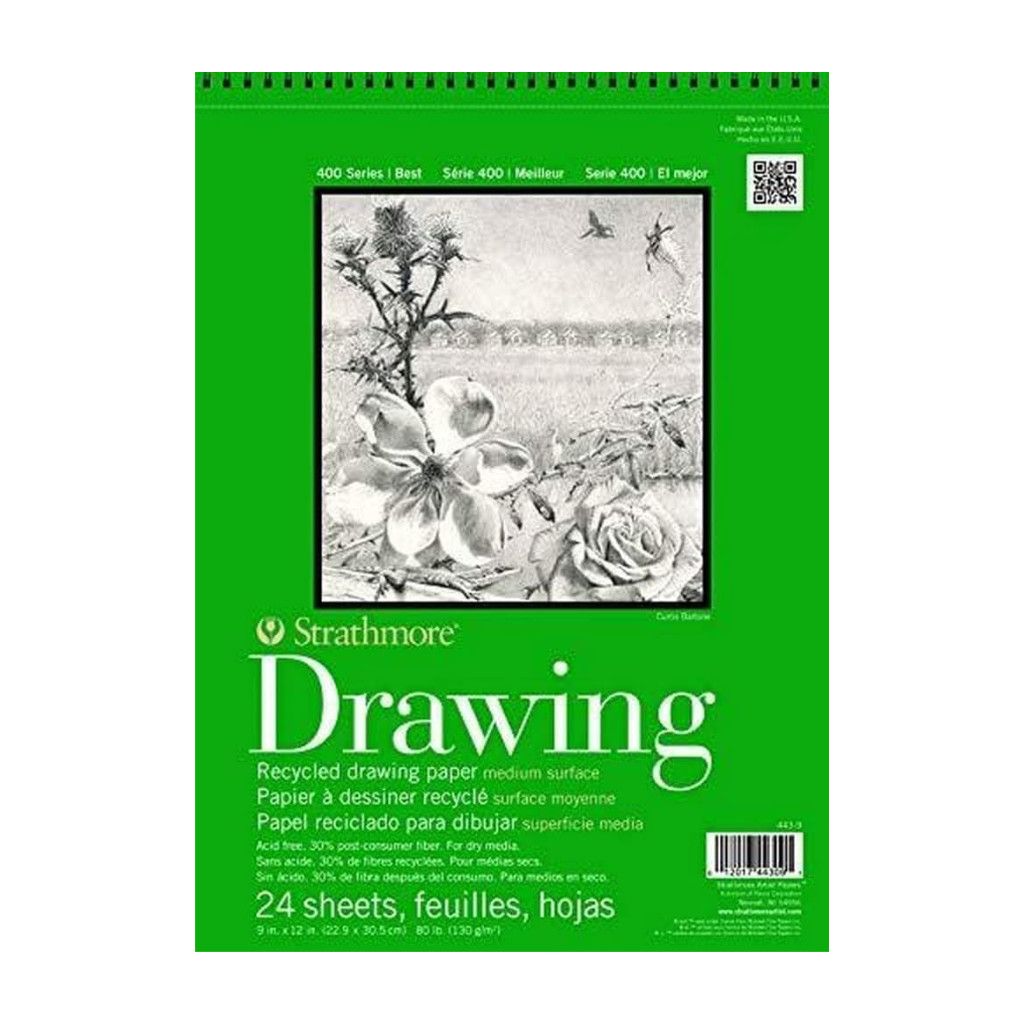Strathmore 400 Recycled Drawing Wire Bound 9" x 12" 24shts