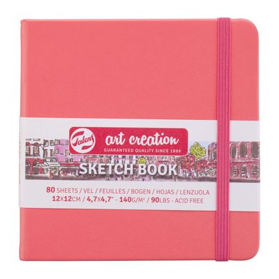Talens Art Creation Sketch Book 4.7" x 4.7" Coral Red