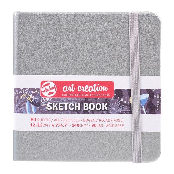 Talens Art Creation Sketch Book 4.7" x 4.7" Shiny Silver