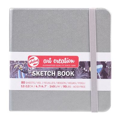Talens Art Creation Sketch Book 4.7" x 4.7" Shiny Silver
