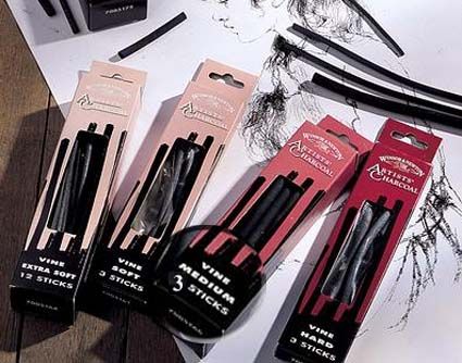 Vine Charcoal Medium 3pk