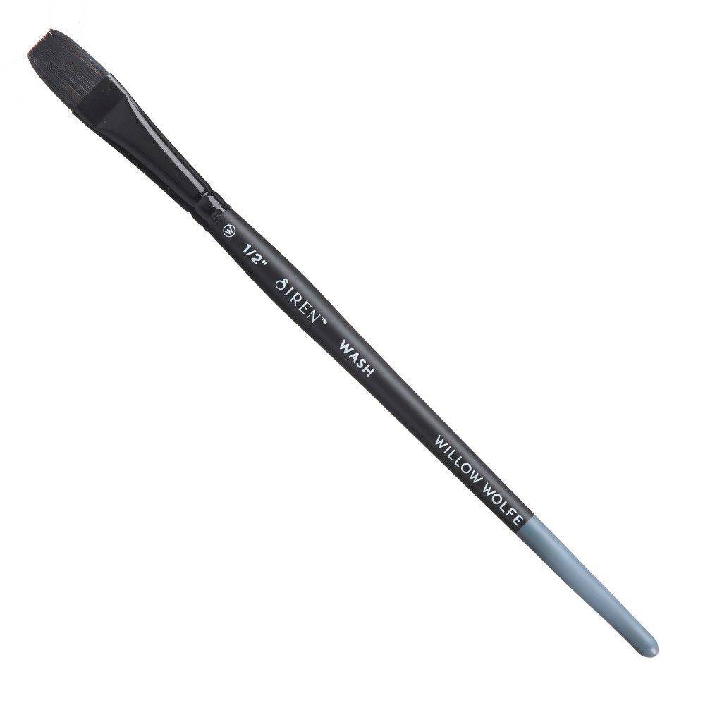 Willow Wolfe Siren Artist Watercolour Brush Flat Wash 1/2