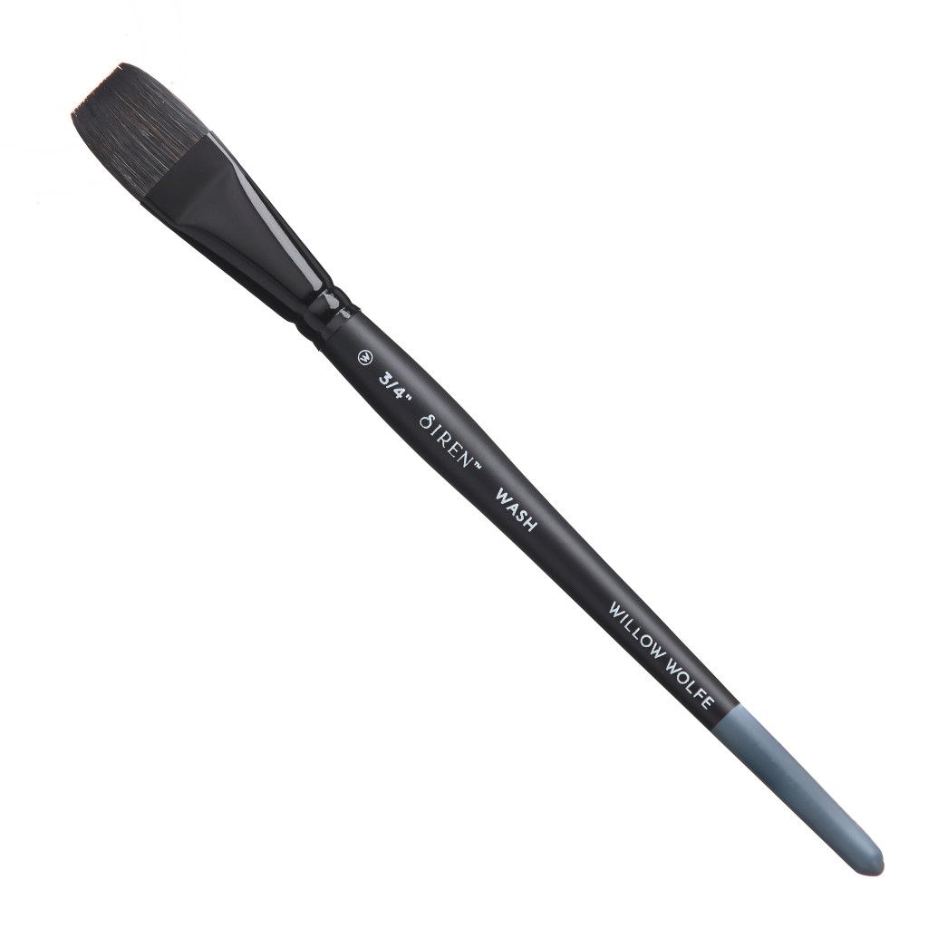 Willow Wolfe Siren Artist Watercolour Brush Flat Wash 3/4
