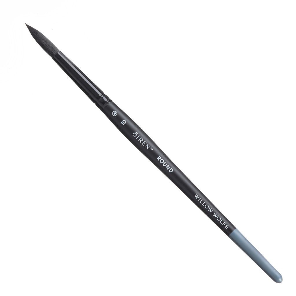 Willow Wolfe Siren Artist Watercolour Brush Pointed Round 10