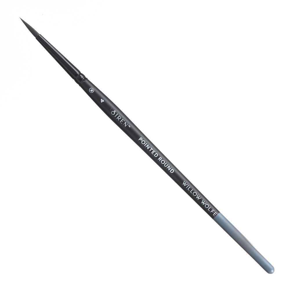 Willow Wolfe Siren Artist Watercolour Brush Pointed Round 4