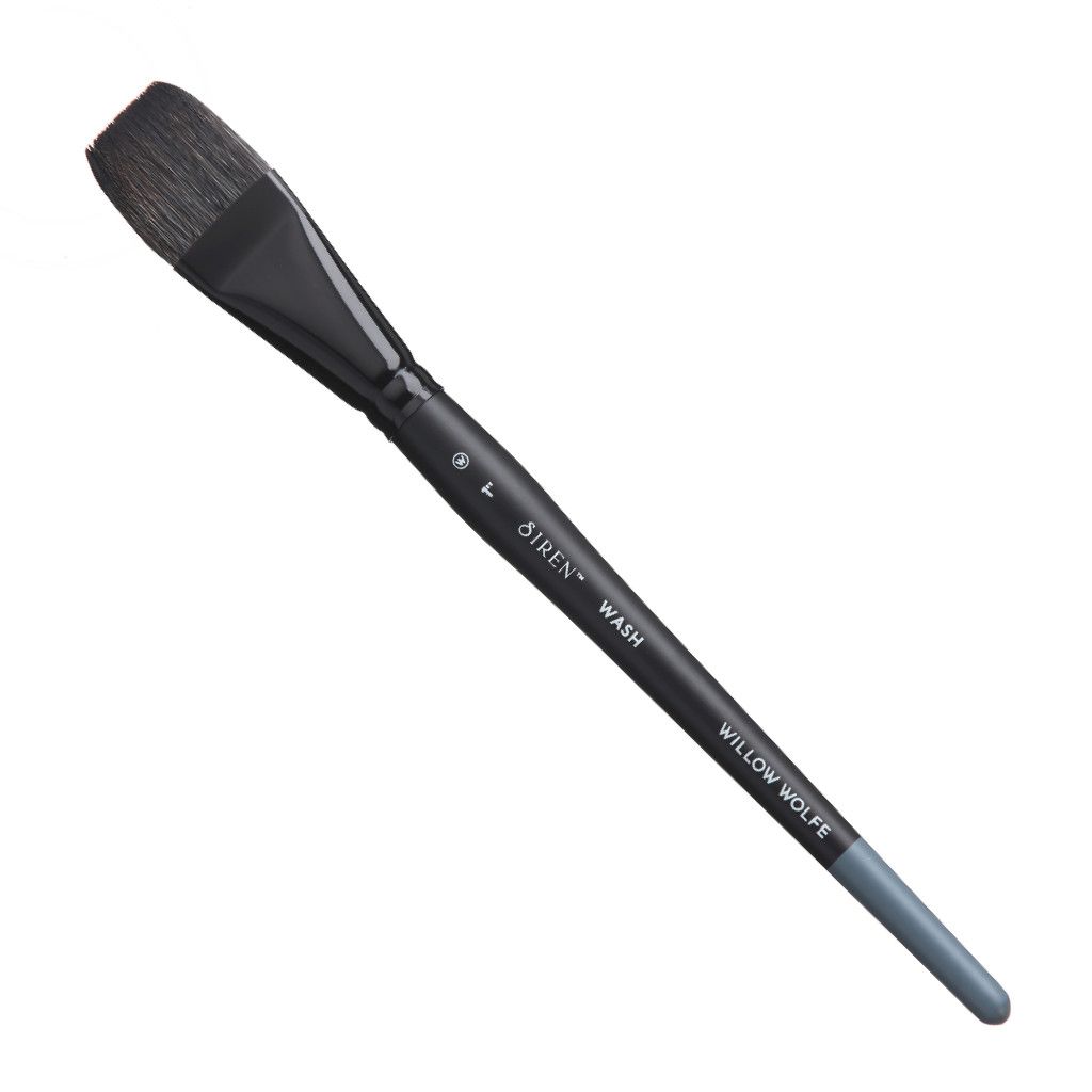 Willow Wolfe Siren Artist Watercolour Brush Flat Wash 1"