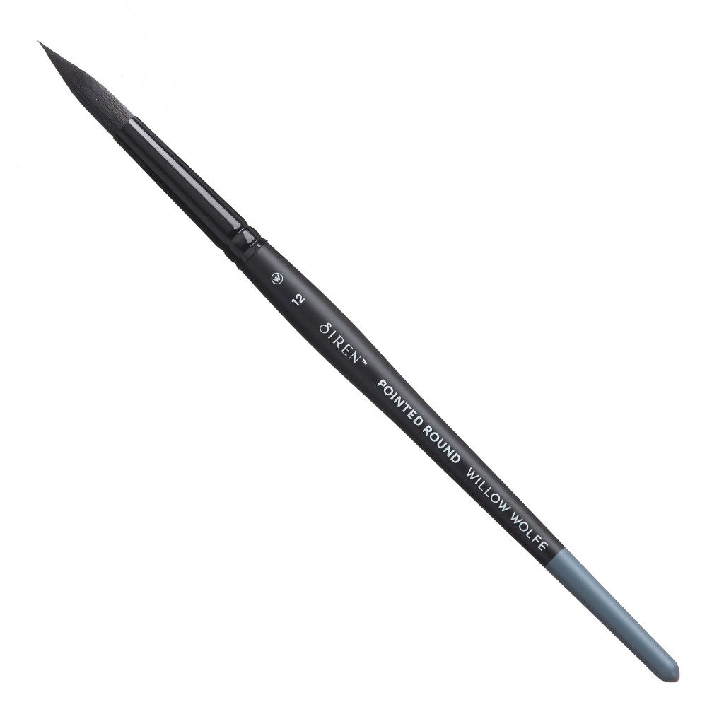 Willow Wolfe Siren Artist Watercolour Brush Pointed Round 12