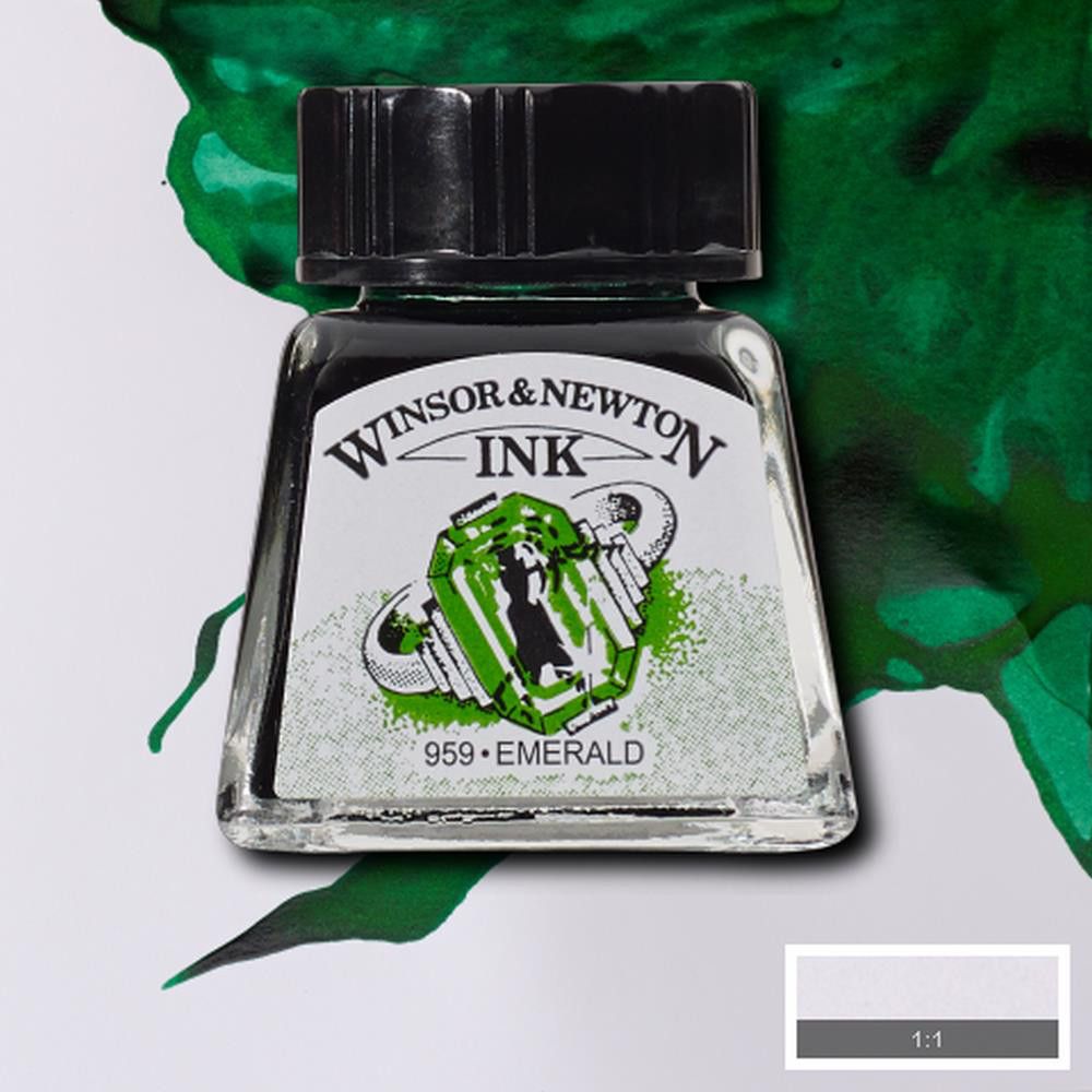 Winsor &amp; Newton Drawing Ink 14ml Emerald
