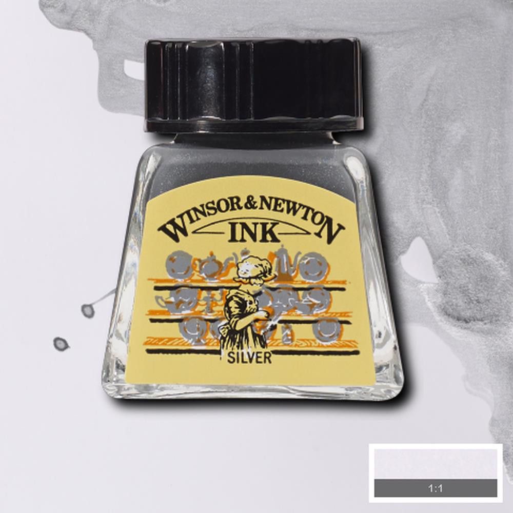 Winsor &amp; Newton Drawing Ink 14ml Silver