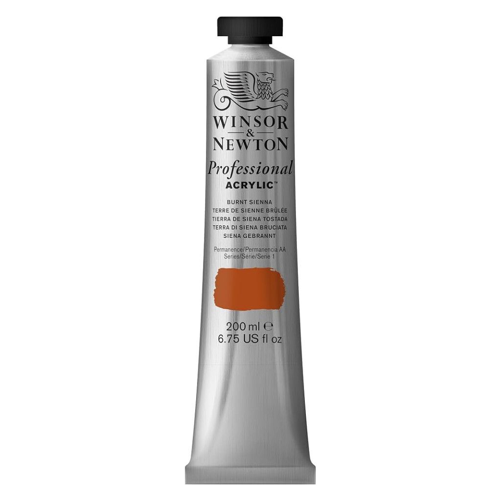 Winsor &amp; Newton Professional Acrylic 200ml Burnt Sienna