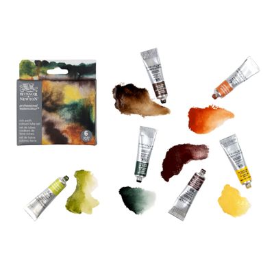 Winsor &amp; Newton Professional Watercolour Set Rich Earth 6 x 5ml **ND**