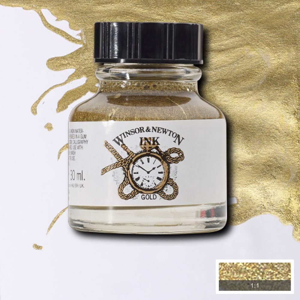 Winsor &amp; Newton Drawing Ink 30ml Gold