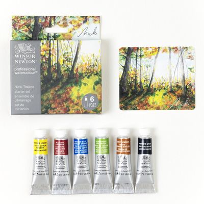 Winsor &amp; Newton Professional Watercolour Set Nicki Traikos Starter 6 x 5ml **ND**