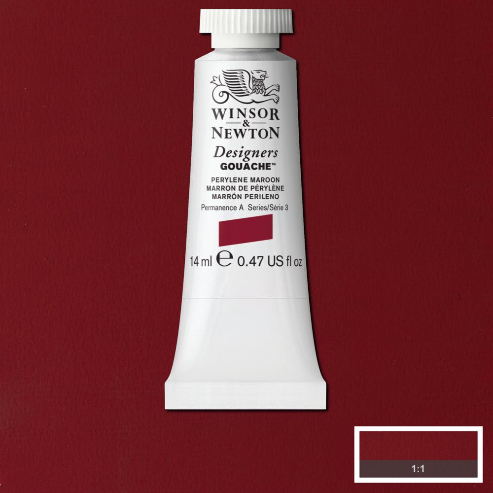 Winsor &amp; Newton Designers Gouache 14ml Perylene Maroon S3