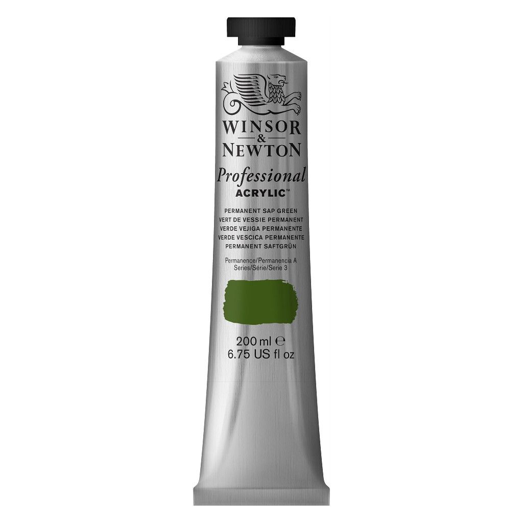Winsor &amp; Newton Professional Acrylic 200ml Permanent Sap Green