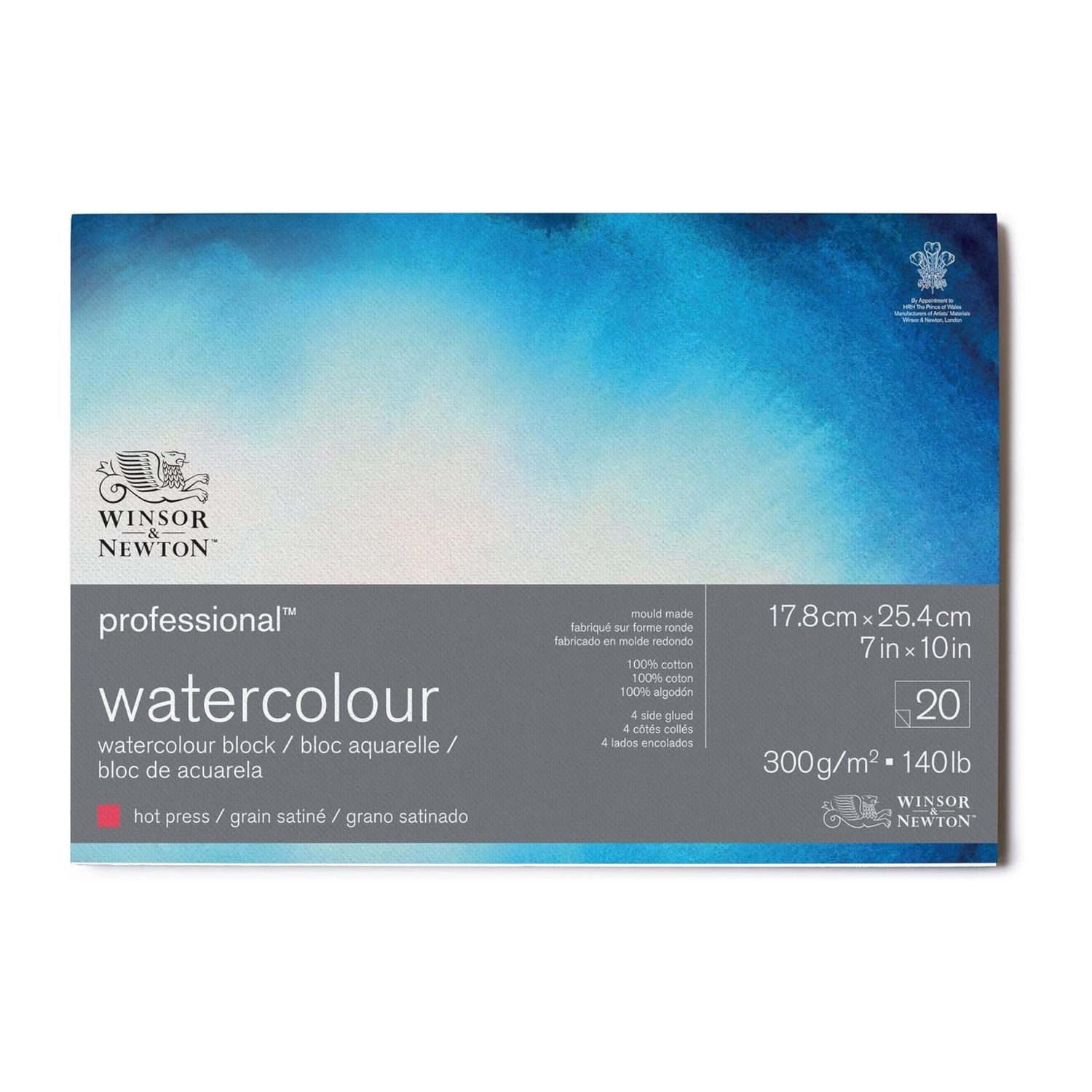 Winsor &amp; Newton Professional Watercolour Block 7"x10" H.P. 20 Sheets