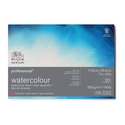 Winsor &amp; Newton Professional Watercolour Block 7"x10" H.P. 20 Sheets