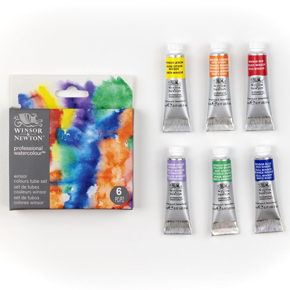 Winsor &amp; Newton Professional Watercolour Set 6 x 5ml Tubes **ND**