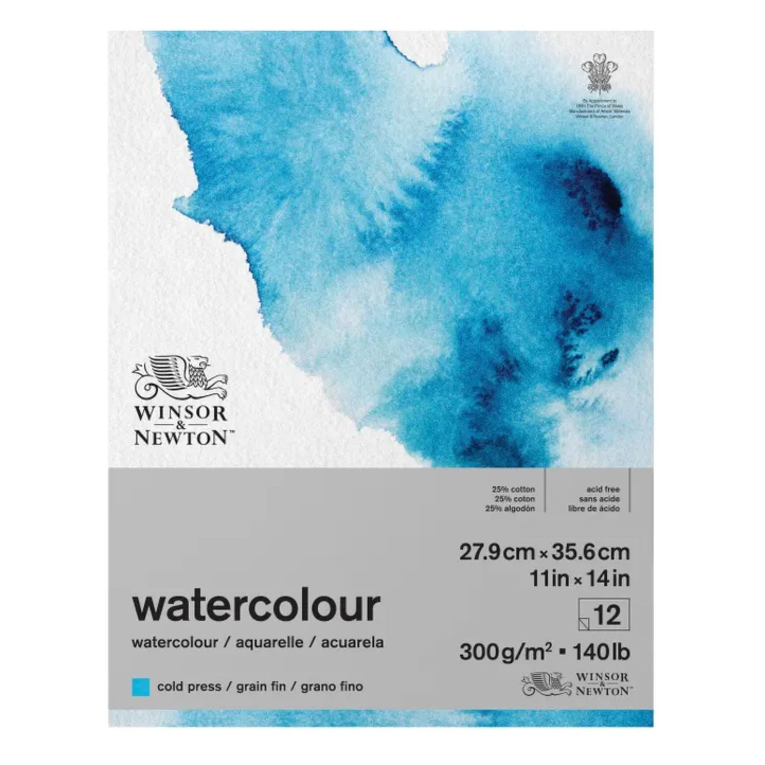 Winsor &amp; Newton Watercolour Pad 11"x14" 140lb CP 12Shts