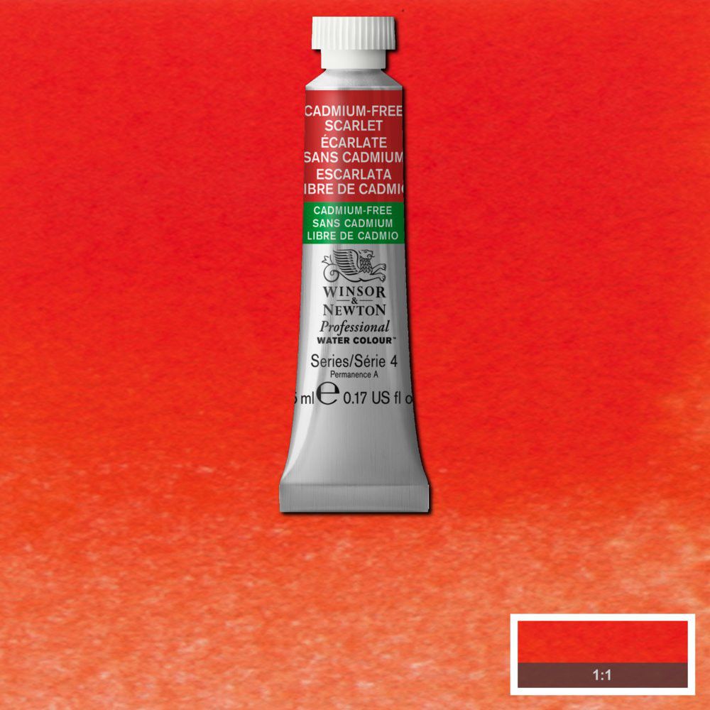 Winsor &amp; Newton Watercolour Professional 5ml Cadmium-Free Scarlet S4