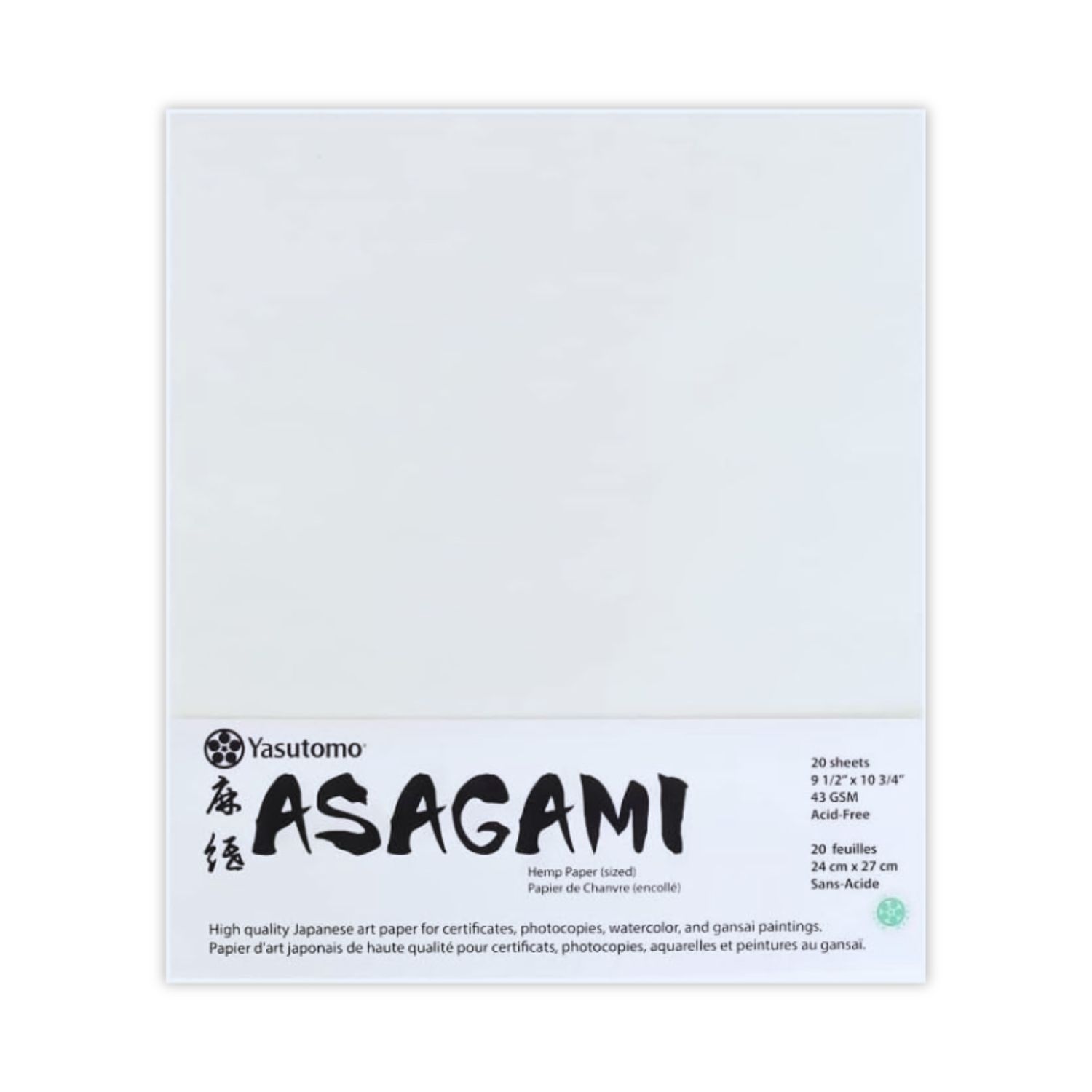 Yasutomo Asagami Paper 9 1/2" x 10 3/4" (20 Sheets)
