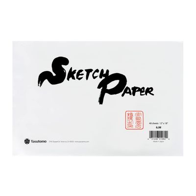 Yasutomo Rice Paper Sketch Pad 12 1/8" x 18 1/8" (50 Sheets)