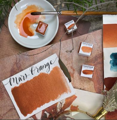 Stoneground Watercolour Half Pan Mars Orange S1 **ND**