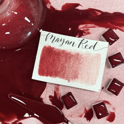 Stoneground Watercolour Half Pan Mayan Red S1 **ND**