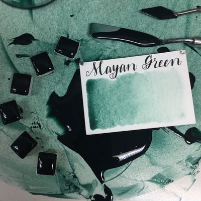 Stoneground Watercolour Half Pan Mayan Green S1 **ND**