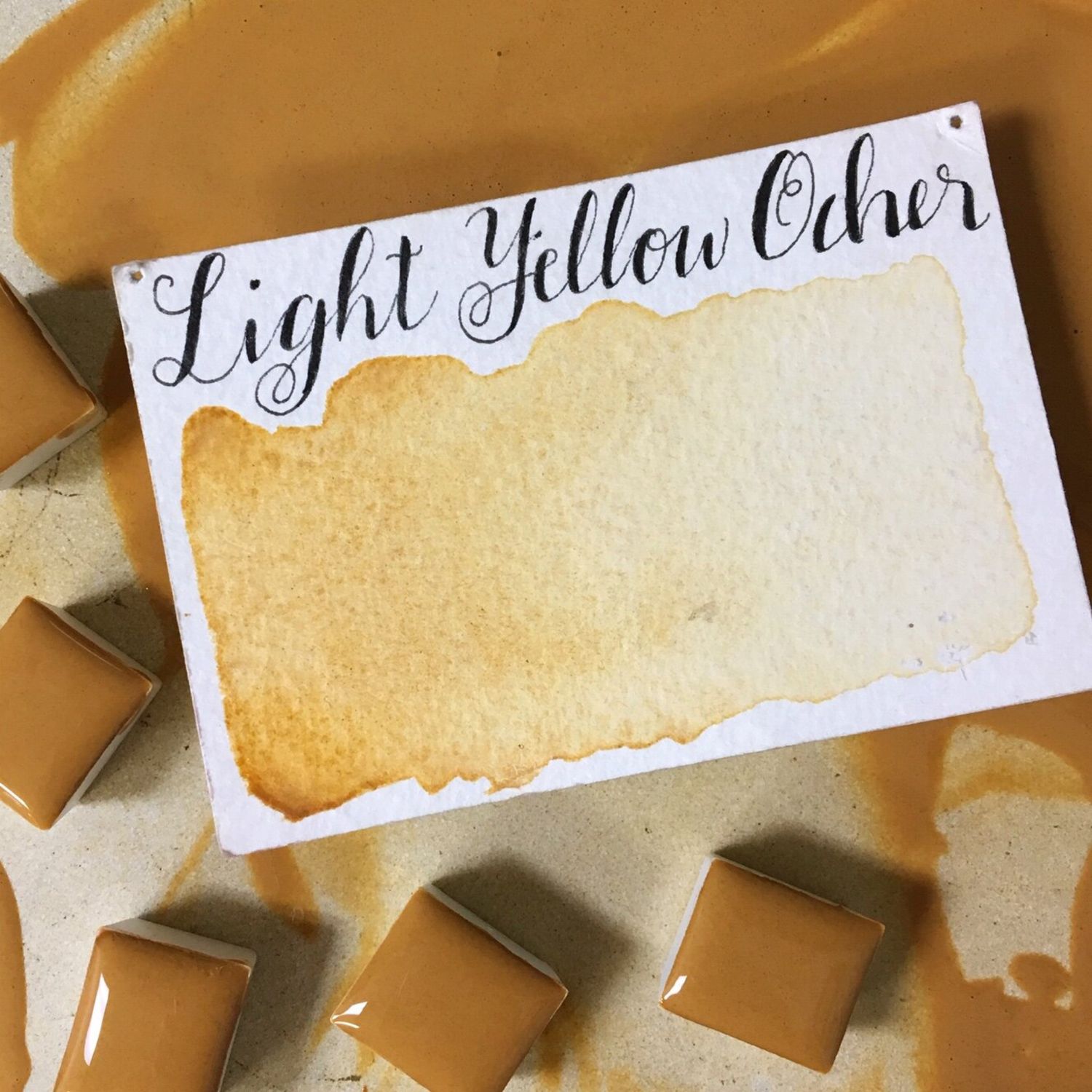 Stoneground Watercolour Half Pan Light Yellow Ocher S1 **ND**