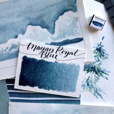 Stoneground Watercolour Half Pan Mayan Royal Blue S1 **ND**