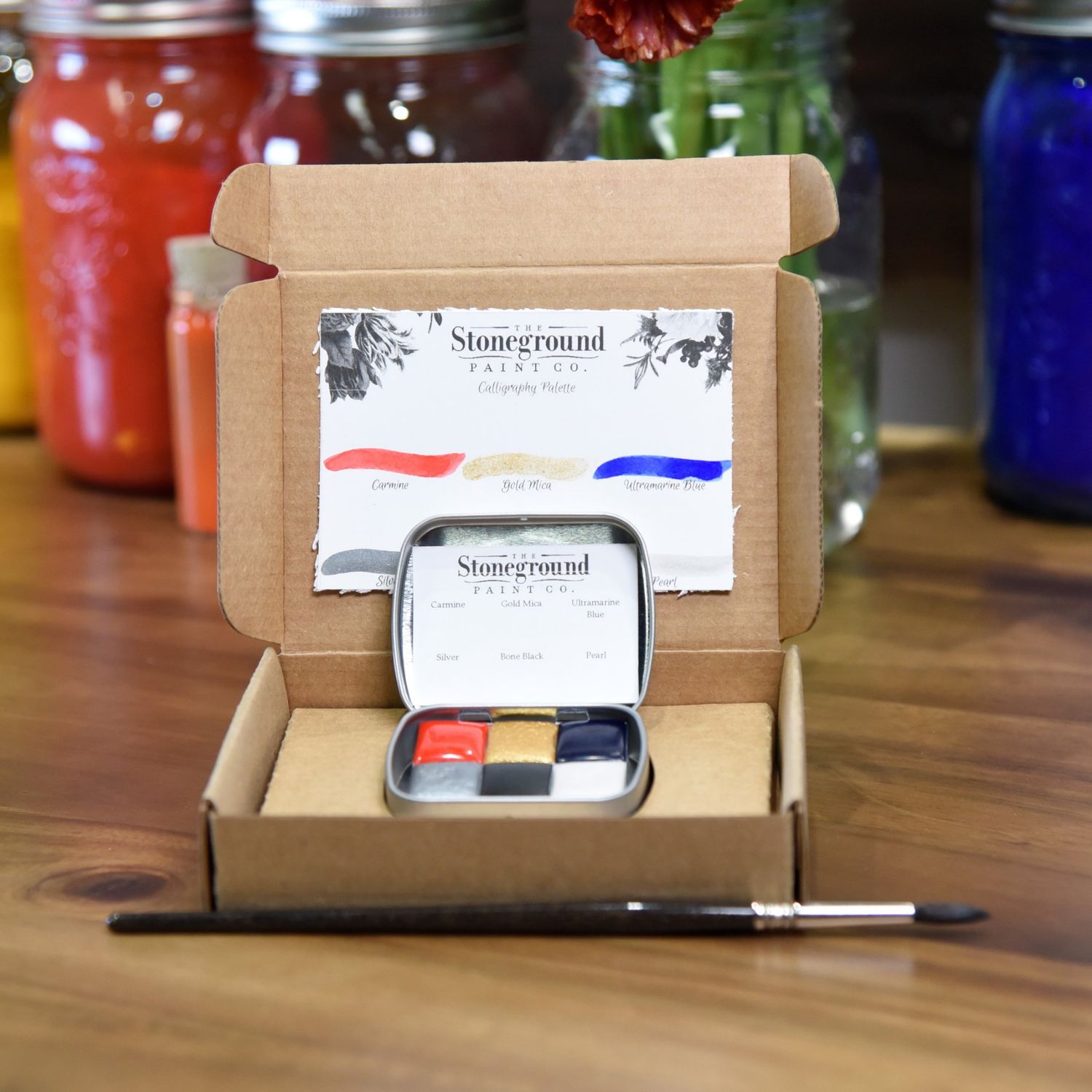 Stoneground Watercolour Palette - 6pc Calligraphy **ND**