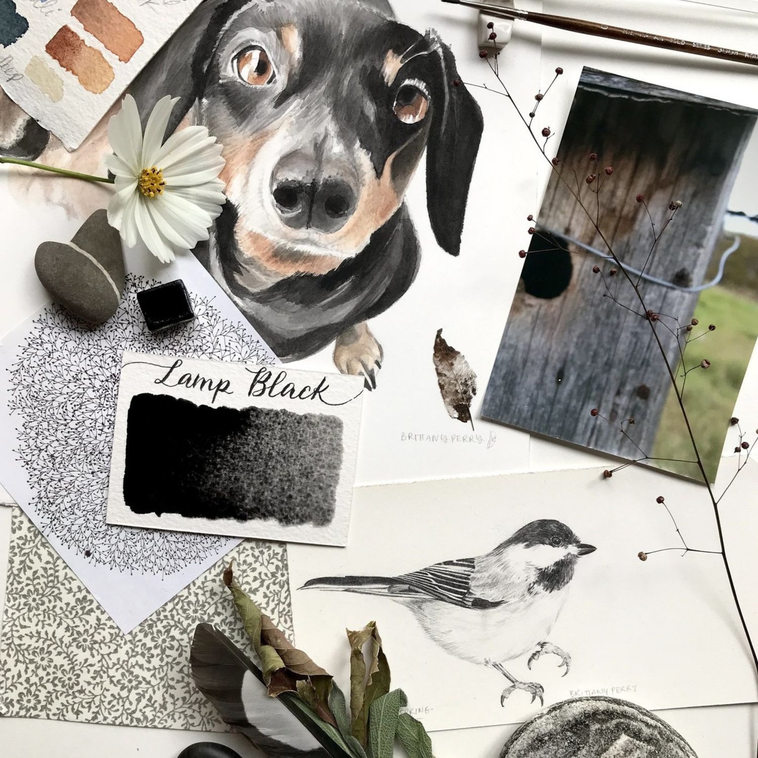 Stoneground Watercolour Half Pan Lamp Black S1 **ND**