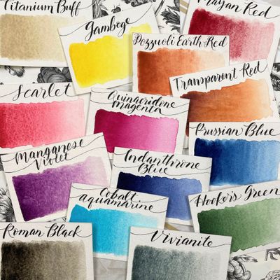 Stoneground Watercolour Palette - 14pc Night Garden **ND**