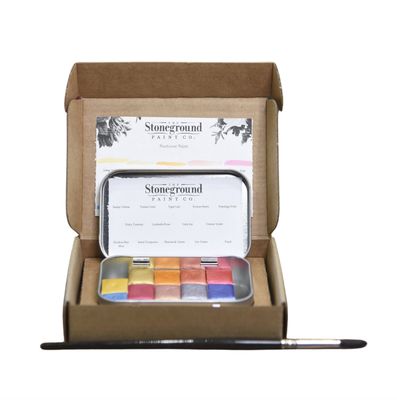 Stoneground Watercolour Palette - 14pc Pearlescent **ND**
